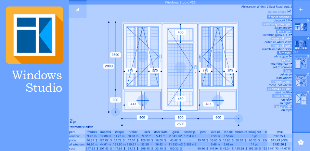 Cover Image of PVC Windows Studio v42.8 MOD APK (Premium Unlocked)